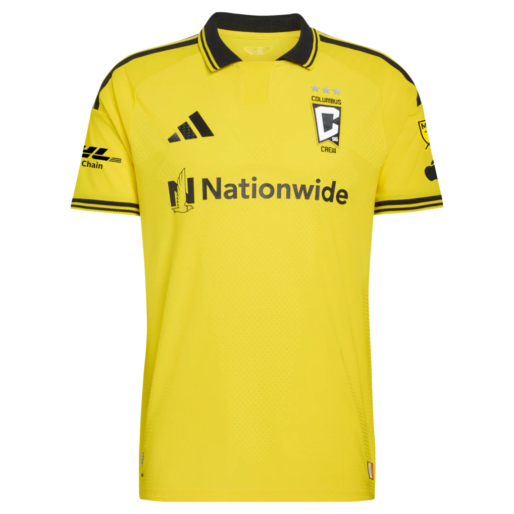Sean Zawadzki Columbus Crew adidas 2026 The Crafted for Excellence Kit On-Field Authentic Patch Jersey - Yellow
