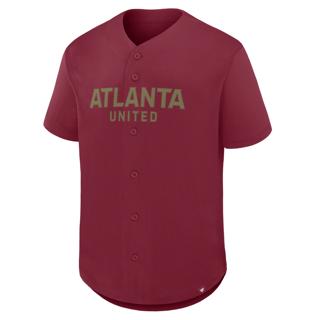 Atlanta United FC Fanatics Maximum Intensity Button-Up Jersey  - Red