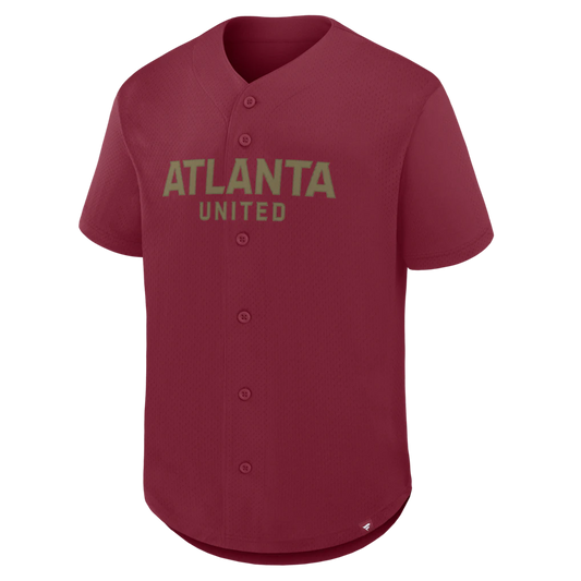 Atlanta United FC Fanatics Maximum Intensity Button-Up Jersey  - Red