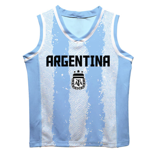Lionel Messi Argentina National Team Vive La Fete Mesh Basketball Jersey - Light Blue
