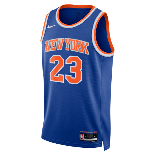 Mitchell Robinson New York Knicks Nike Unisex 2026 NBA Finals Patch Swingman Jersey - Icon Edition - Blue