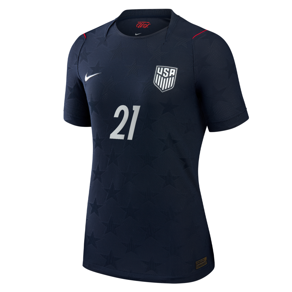 Timothy Weah USMNT Nike Women's 2026 Away Match Authentic Jersey - Blue