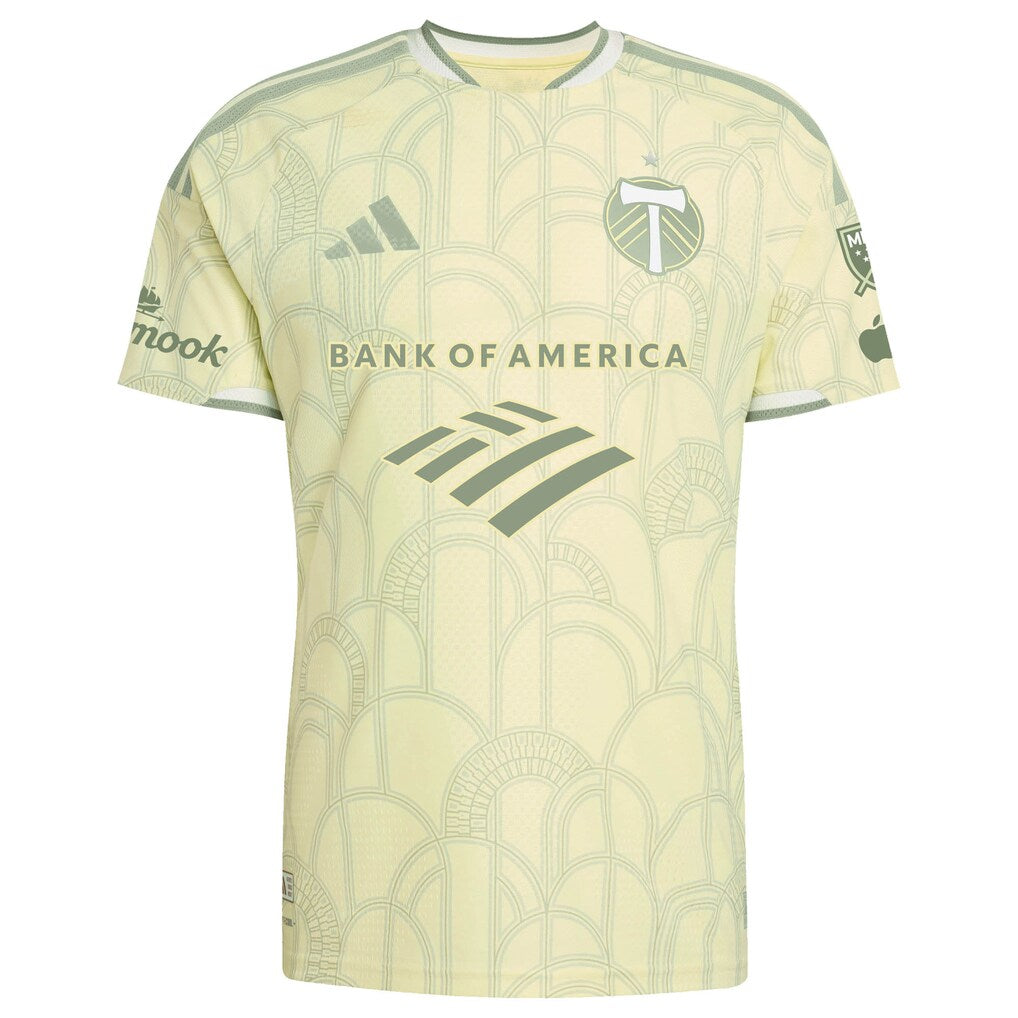 Portland Timbers adidas 2026 Civic Stadium Kit On-Field Authentic Patch Custom Jersey - Yellow