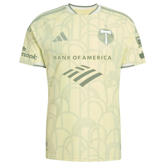 Portland Timbers adidas 2026 Civic Stadium Kit On-Field Authentic Patch Custom Jersey - Yellow