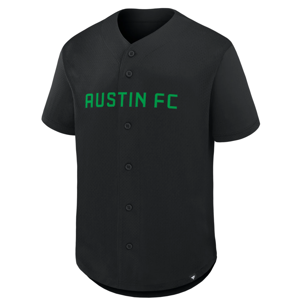 Austin FC Fanatics Maximum Intensity Button-Up Jersey  - Black
