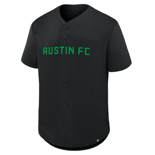 Austin FC Fanatics Maximum Intensity Button-Up Jersey  - Black