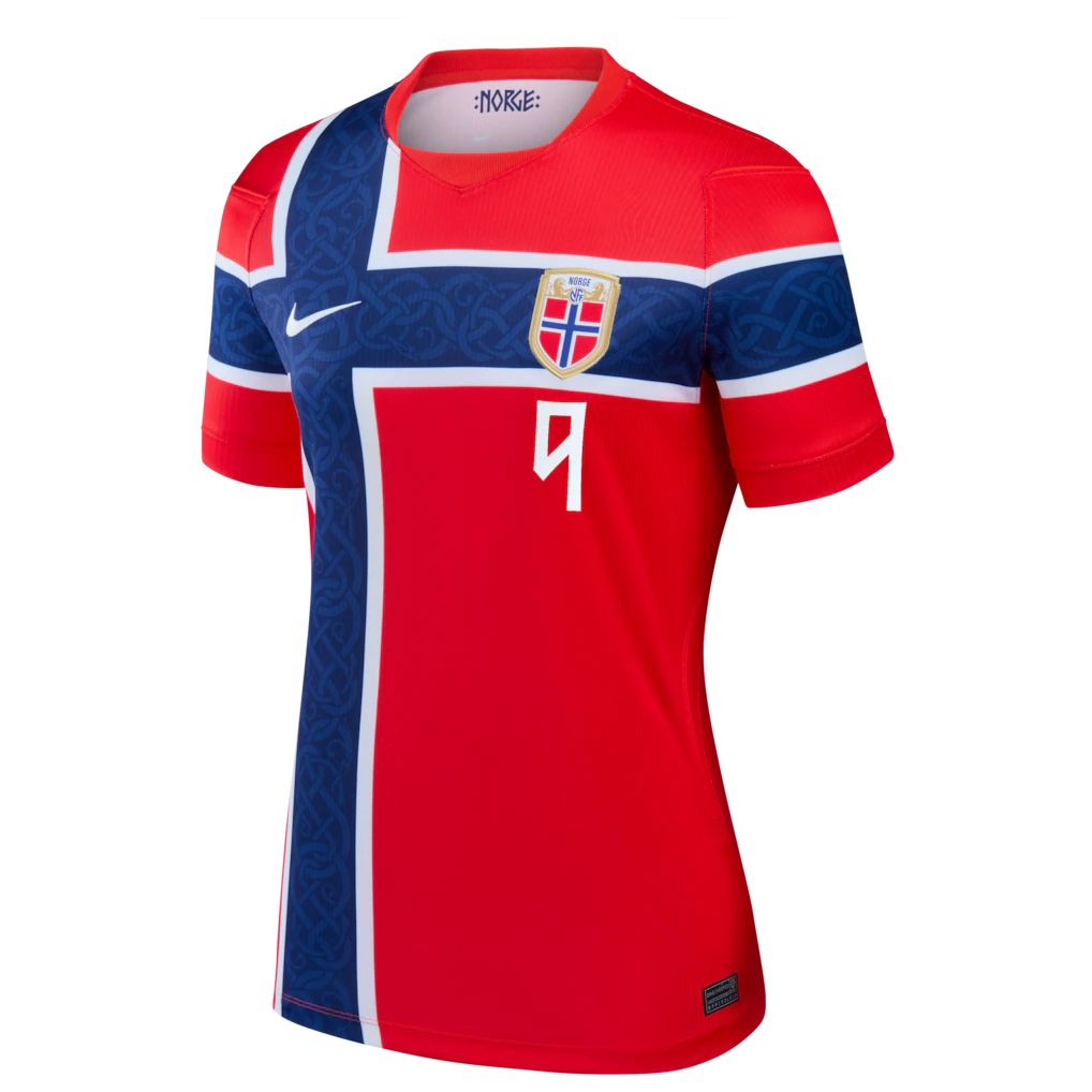 Erling Haaland Norway National Team Nike Women's 2026 Home Stadium Replica Jersey - Red