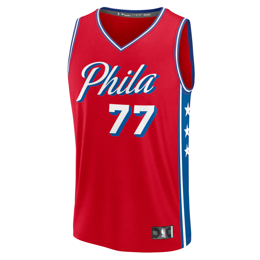 VJ Edgecombe Philadelphia 76ers Fanatics Fast Break Replica Player Jersey - Statement Edition - Red