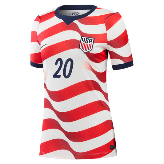 Folarin Balogun USMNT Nike Women's 2026 Home Stadium Replica Jersey - White