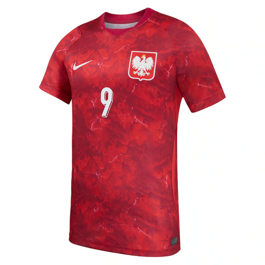 Robert Lewandowski Poland National Team Nike 2026 Away Stadium Replica Jersey - Red