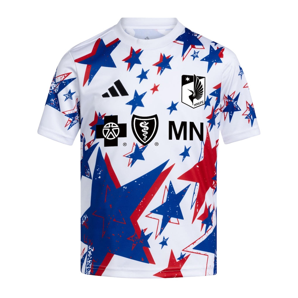 Minnesota United FC adidas Youth 2026 Americana Pre-Match Jersey - White