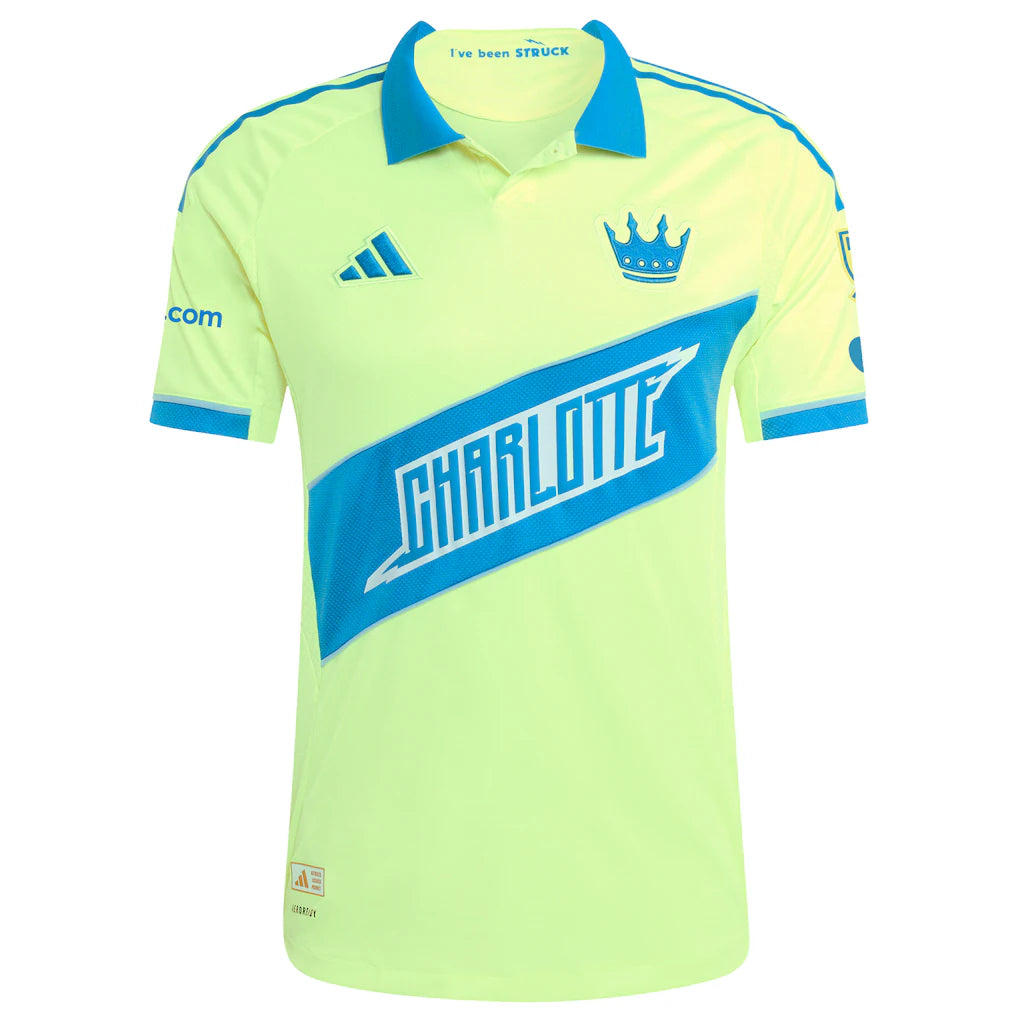 Charlotte FC adidas 2025 Third Authentic Custom Jersey - Yellow