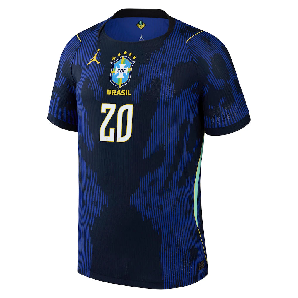 Estêvão Brazil National Team Jordan Brand 2026 Away Match Authentic Jersey - Blue
