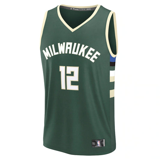 Taurean Prince Milwaukee Bucks Fanatics Fast Break Replica Player Jersey - Icon Edition - Hunter Green