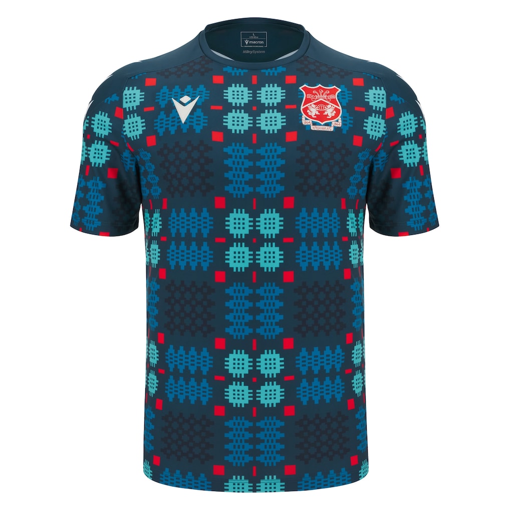 Wrexham Macron Warm-Up Top - Blue