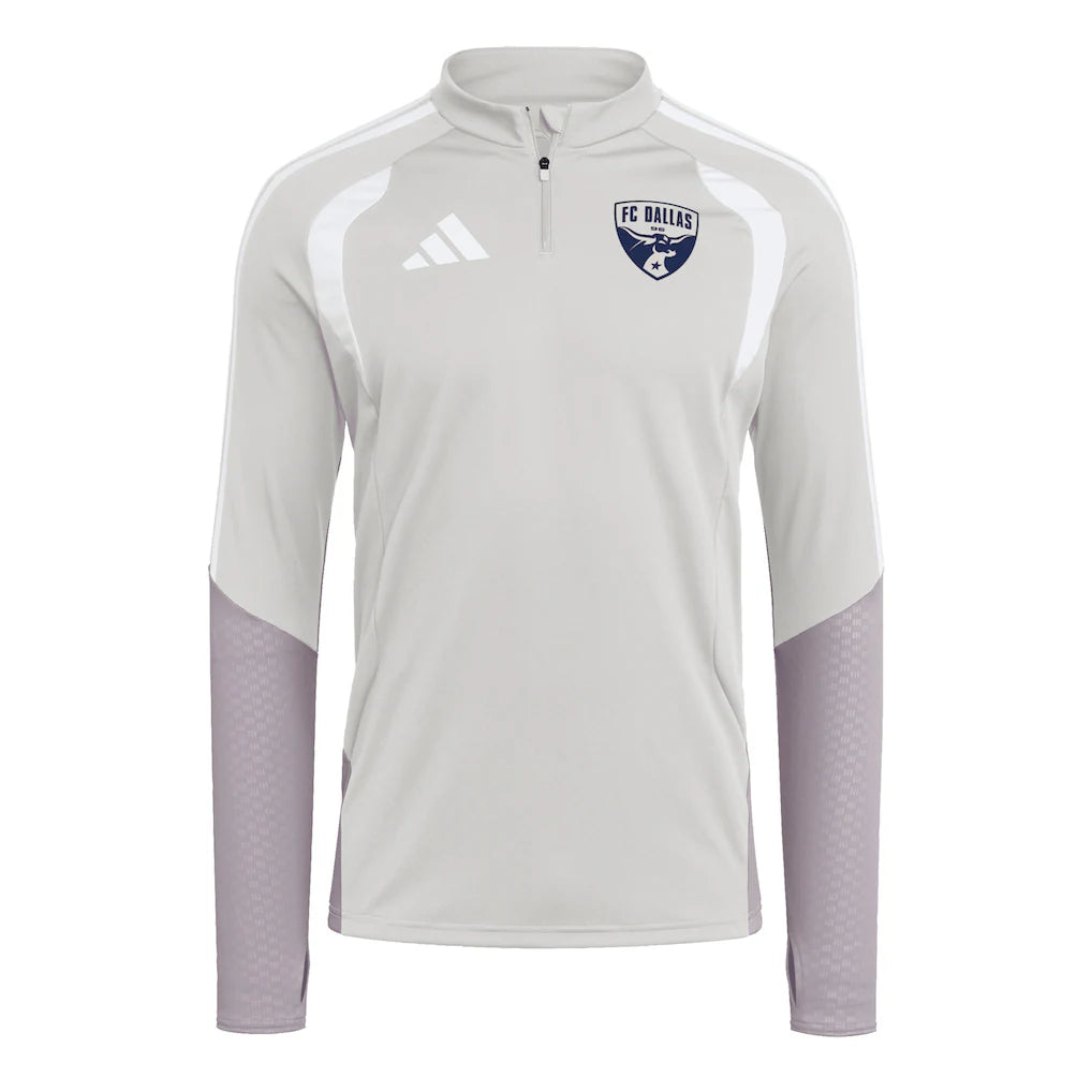 FC Dallas adidas 2026 Tiro Competition Quarter-Zip Training Top - Silver