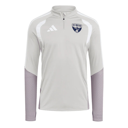 FC Dallas adidas 2026 Tiro Competition Quarter-Zip Training Top - Silver