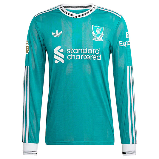Alexander Isak Liverpool adidas 2025/26 Third Authentic Long Sleeve Player Jersey - Green