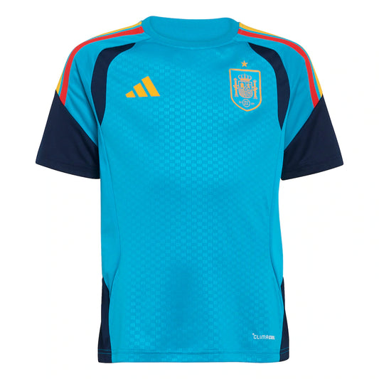 Spain National Team adidas Youth 2026 Home Tiro Training Jersey - Turquoise
