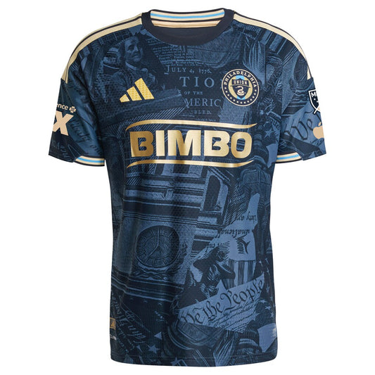 Quinn Sullivan Philadelphia Union adidas 2026 1776 Kit On-Field Authentic Patch Jersey - Navy