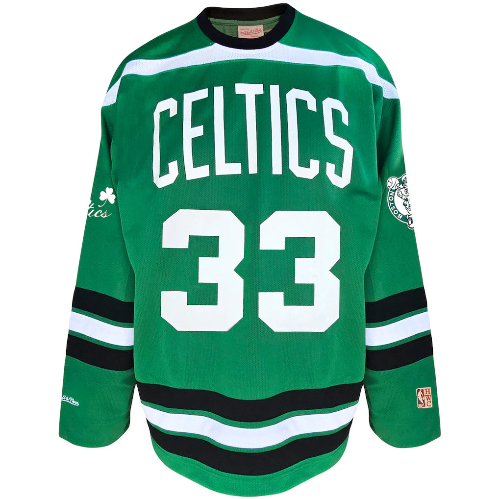 Larry Bird Boston Celtics Mitchell & Ness Big & Tall NBA Hockey Jersey - Kelly Green