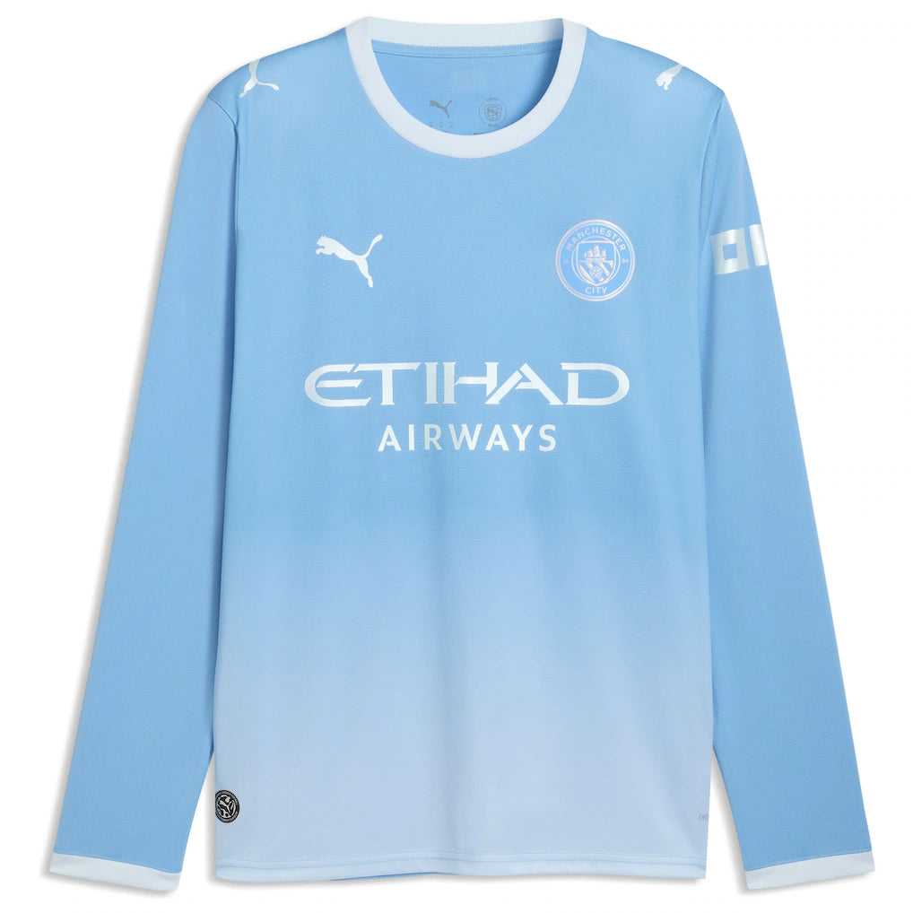 Manchester City Puma 2026/27 Home Replica Long Sleeve Jersey - Light Blue