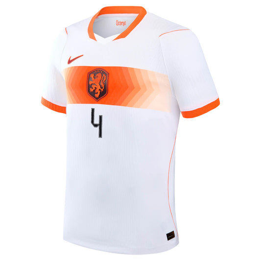 Virgil van Dijk Netherlands National Team Nike 2026 Away Match Authentic Jersey - White