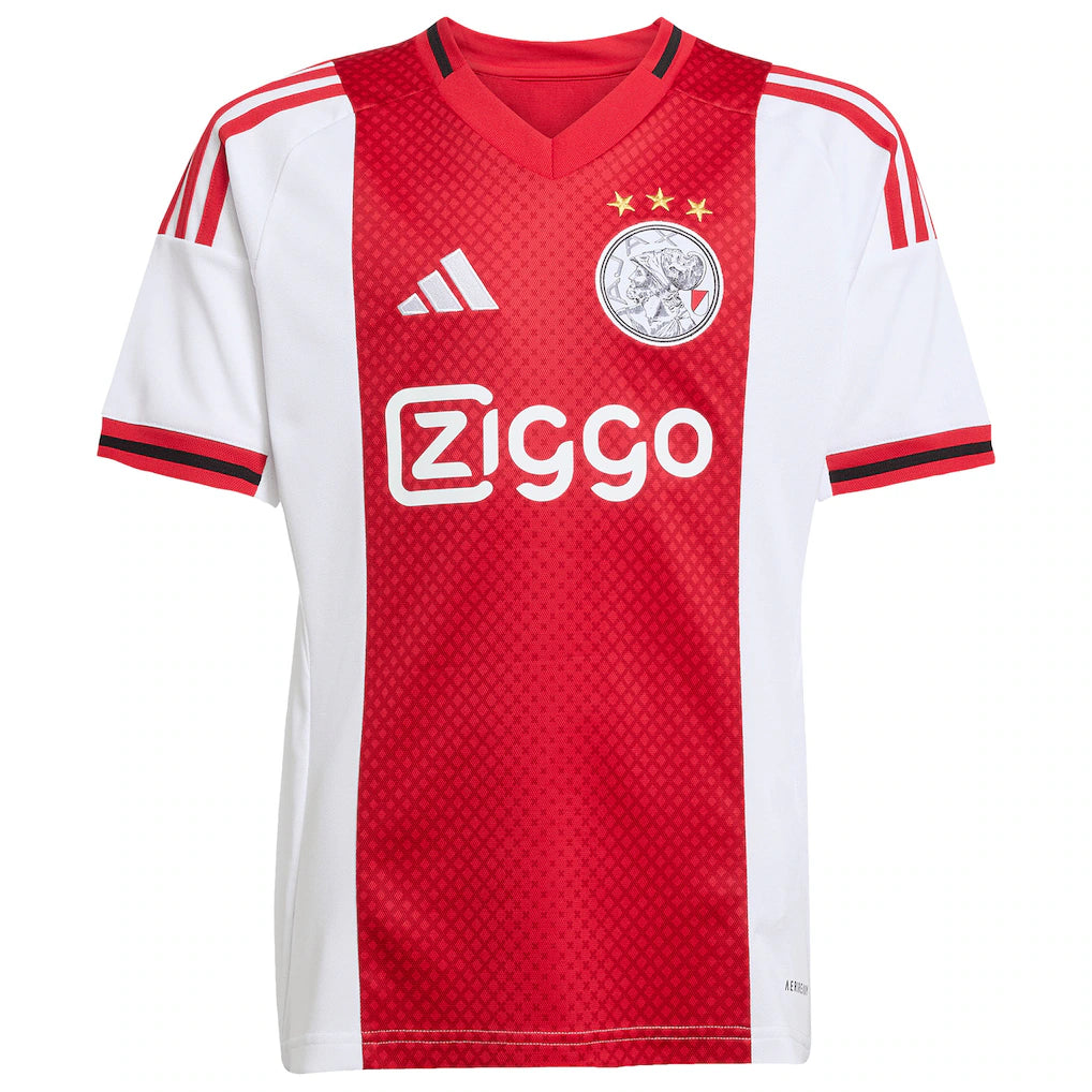 Ajax adidas Youth 2025/26 Home Replica Jersey - White