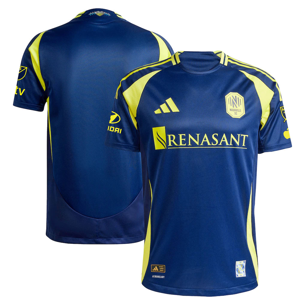 Nashville SC adidas 2025 The Heart Of Nashville Kit Authentic Jersey - Navy