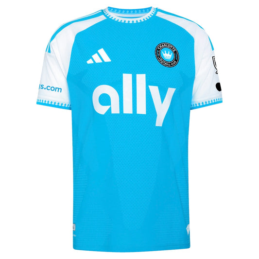 Pep Biel Charlotte FC adidas 2026 Carolina Kit: Crowns Up On-Field Authentic Patch Jersey - Blue