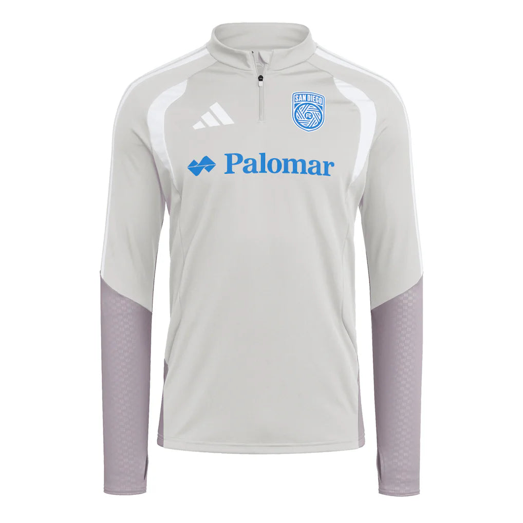 San Diego FC adidas 2026 Tiro Competition Quarter-Zip Training Top - Silver