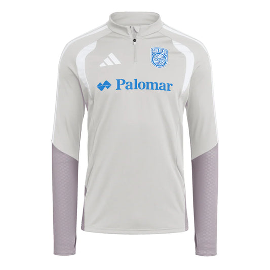 San Diego FC adidas 2026 Tiro Competition Quarter-Zip Training Top - Silver