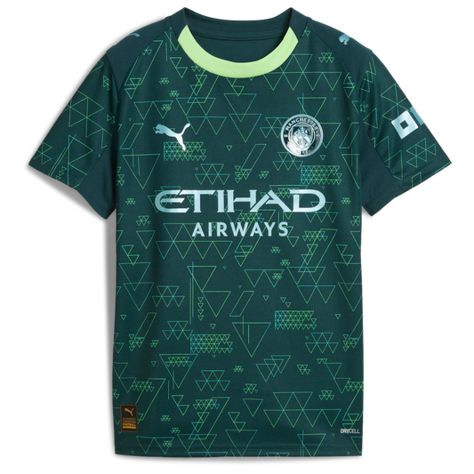 Manchester City Puma x EA SPORTS FC Youth 2025/26 Fourth Jersey - Green