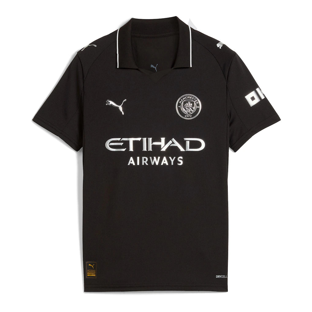 Manchester City Puma Youth 2025/26 Away Replica Jersey - Black