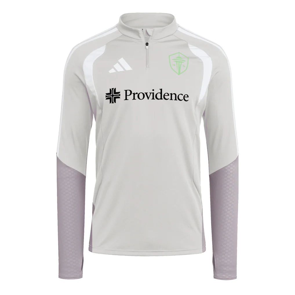 Seattle Sounders FC adidas 2026 Tiro Competition Quarter-Zip Training Top - Silver