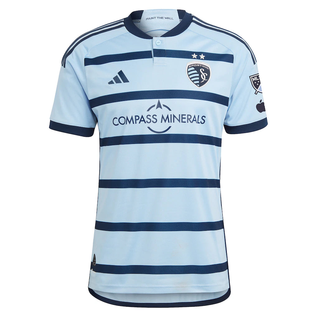 Sporting Kansas City adidas 2023 Hoops 4.0 Authentic Jersey - Light Blue