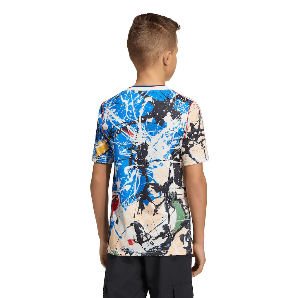 Manchester United X Stone Roses adidas Youth Replica Jersey - Blue