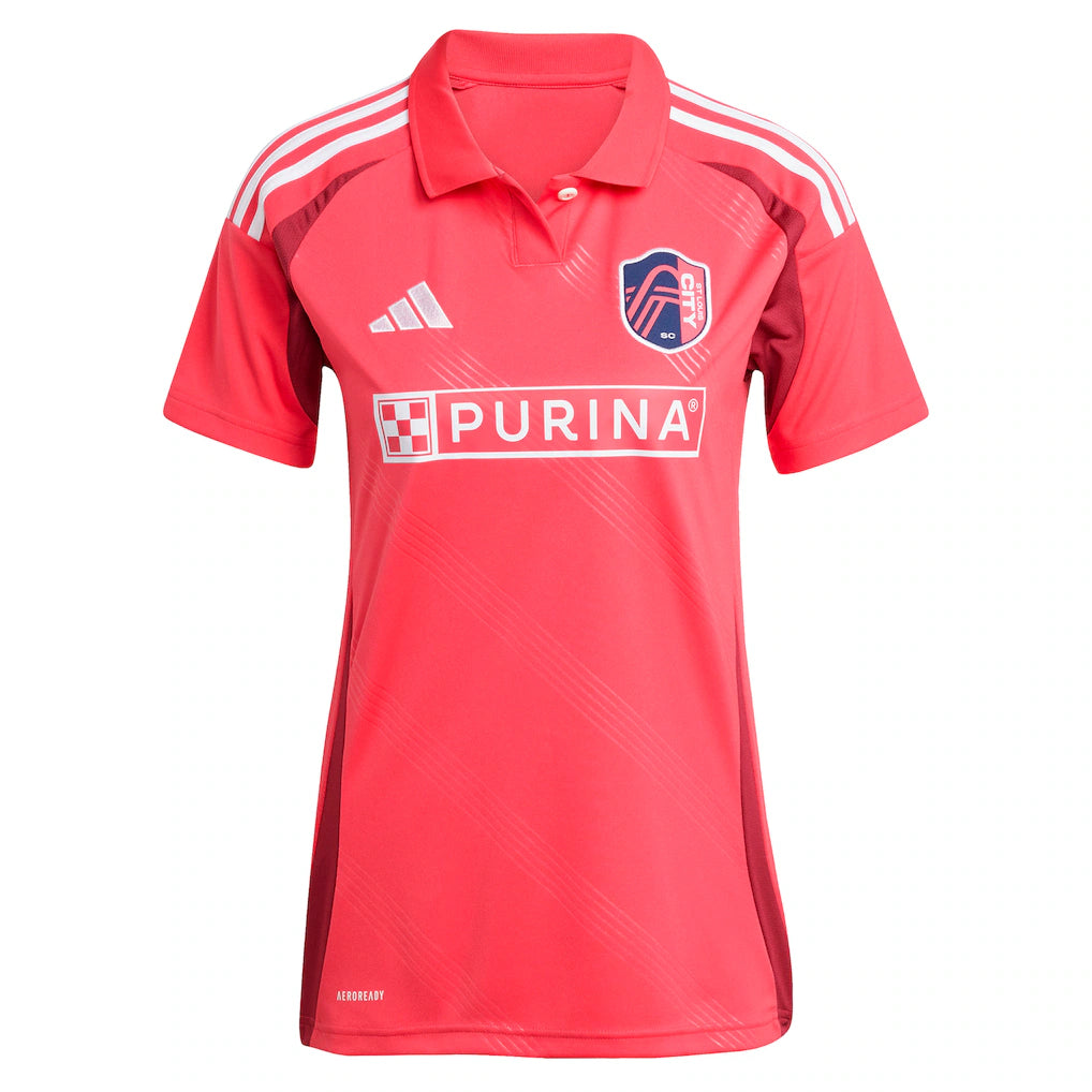Cedric Teuchert St. Louis City SC adidas Women's 2025 Forever CITY Red Replica Player Jersey - Pink