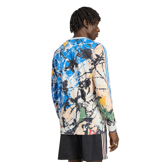 Manchester United X Stone Roses adidas Long Sleeve Replica Jersey - Blue