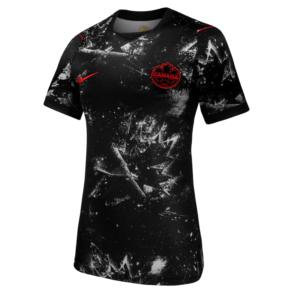 Canada Soccer Nike Women's 2026 Away Stadium Replica Jersey - Black