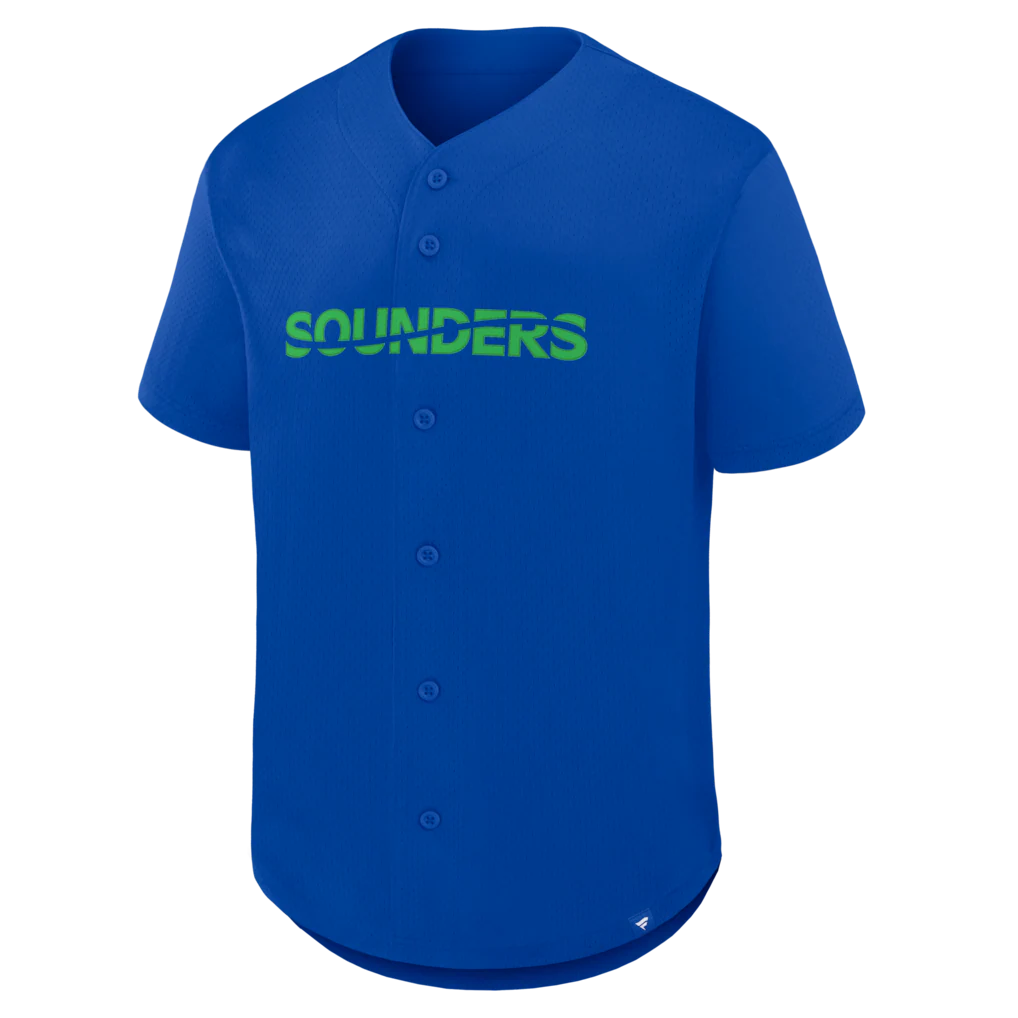 Seattle Sounders FC Fanatics Maximum Intensity Button-Up Jersey  - Blue