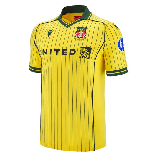 Macron Wrexham Male Adult Yellow MAC F25 Men's Replica Jersey