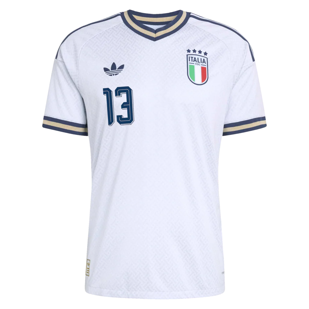Riccardo Calafiori Italy National Team adidas 2026 Away On-Field Authentic Jersey - Light Blue
