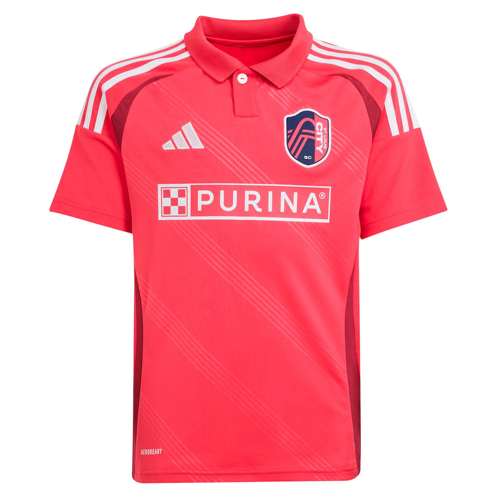 Daniel Edelman St. Louis CITY SC adidas Youth 2025 Forever CITY Red Replica Jersey - Red