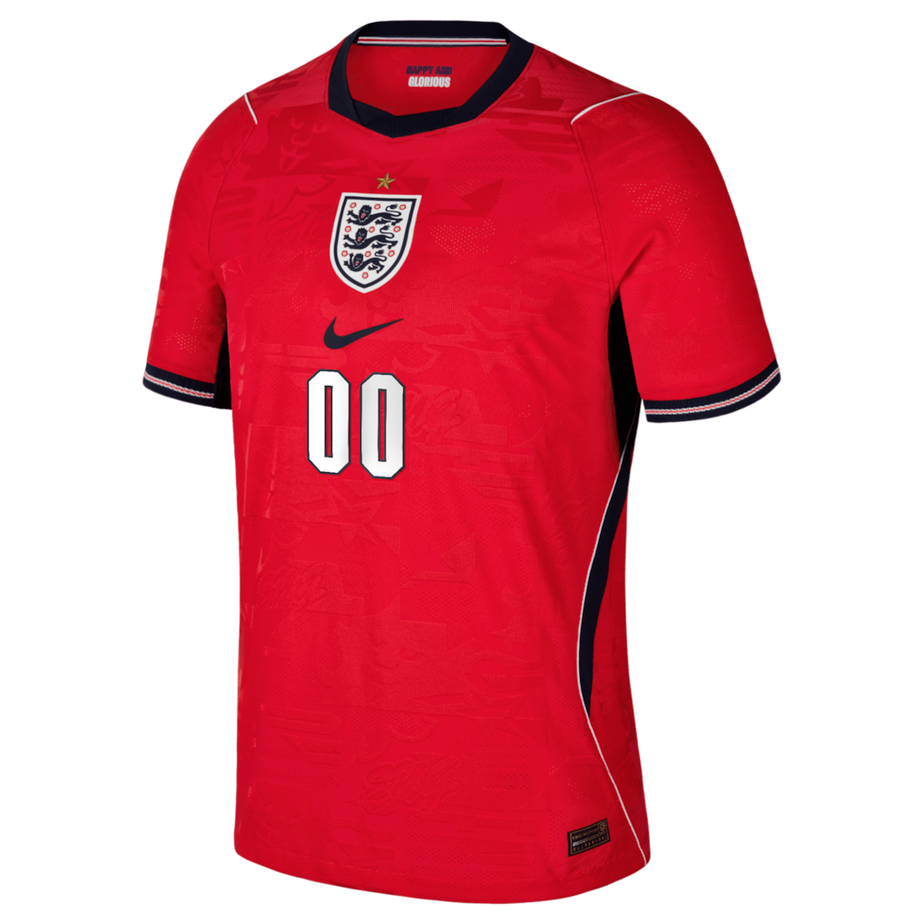 England National Team Nike 2026 Away Match Authentic Custom Jersey - Red