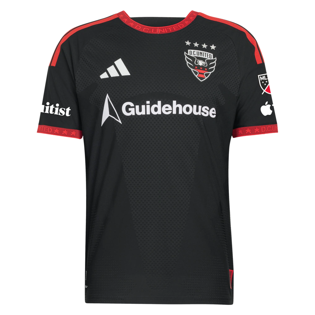 Tai Baribo D.C. United adidas  2026 Black-and-Red Kit On-Field Authentic Patch Jersey - Black
