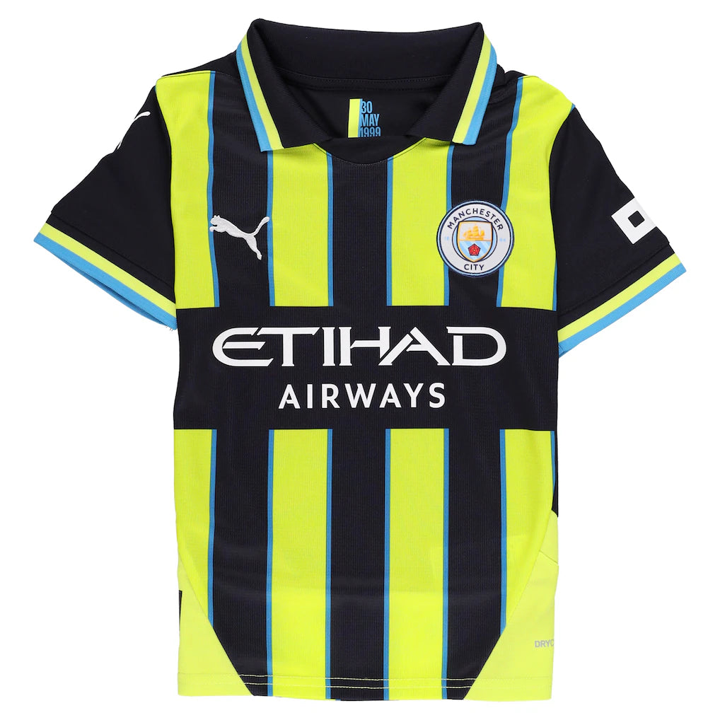 Erling Haaland Manchester City Puma Youth 2024/25 Away Replica Player Jersey - Navy