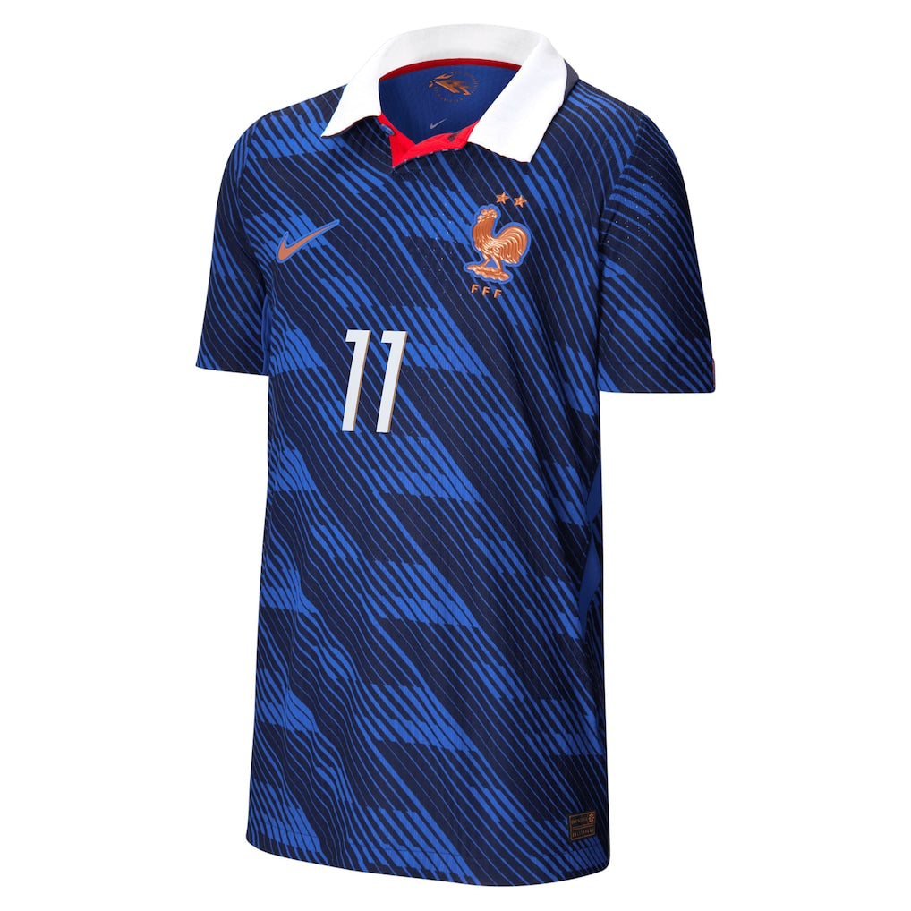Michael Olise France National Team Nike Youth 2026 Home Match Authentic Jersey - Blue