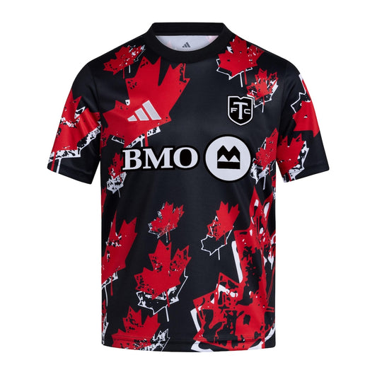 Toronto FC adidas Youth 2026 Canadian Pre-Match Jersey - Black