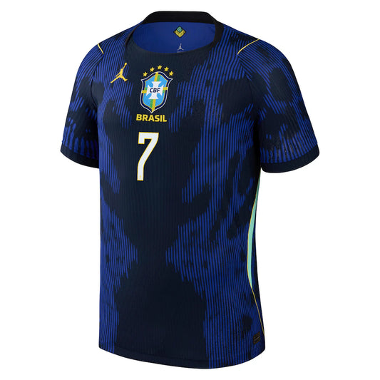 Vinicius Junior Brazil National Team Jordan Brand 2026 Away Match Authentic Jersey - Blue